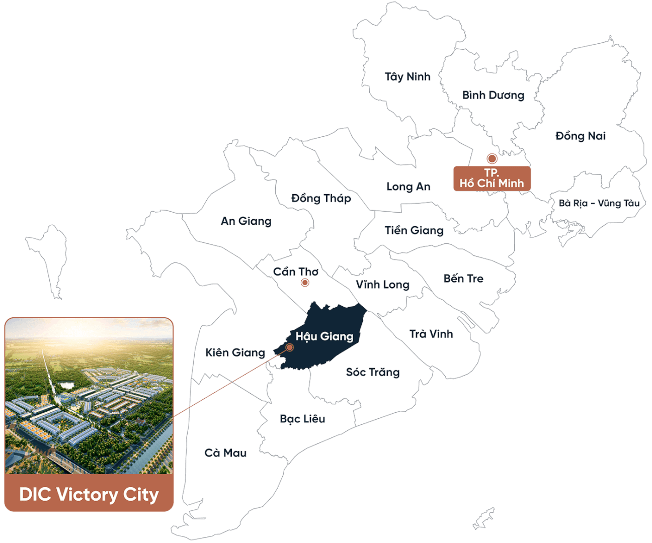 vị trí dic victory city hậu giang